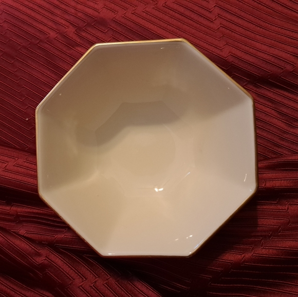 Fitz & Floyd Palais Buff 5" Octagonal Vegetable Bowl 5 1/8" - China Dinnerware - Picture 4 of 5